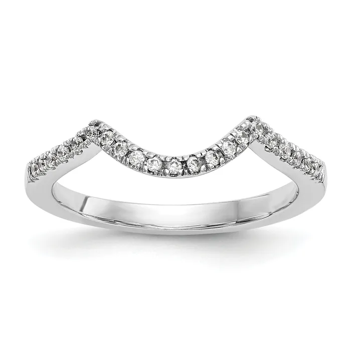 Rings Goldia 019ct CZ Solid Real 14k White Gold Wedding Wedding Band Ring