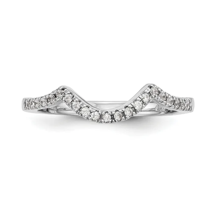 Rings Goldia 019ct CZ Solid Real 14k White Gold Wedding Wedding Band Ring