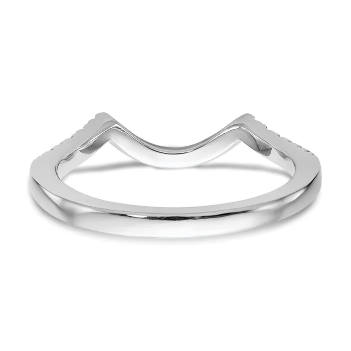 Rings Goldia 019ct CZ Solid Real 14k White Gold Wedding Wedding Band Ring