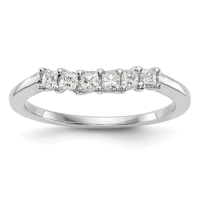 Rings Goldia 036ct CZ Solid Real 14k White Gold Wedding Wedding Band Ring