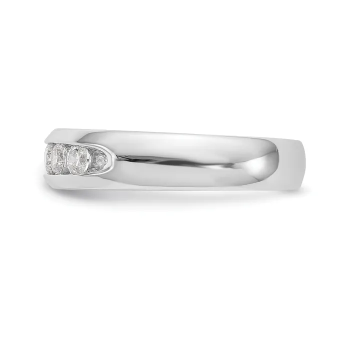 Rings Goldia 040ct CZ Solid Real 14K White Gold 5Stone Channel Wedding Band Ring