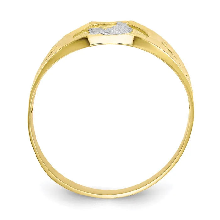 Rings Goldia 10K Yellow Gold u0026 Rhodium Mens Eagle Ring