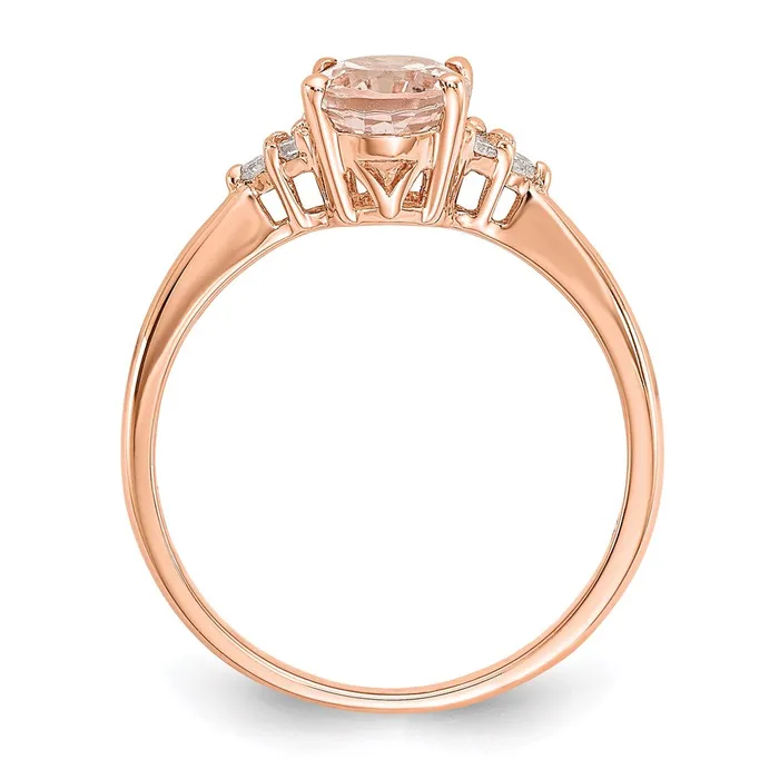 Rings Goldia 14k Rose Gold Morganite u0026 Real Diamond Ring