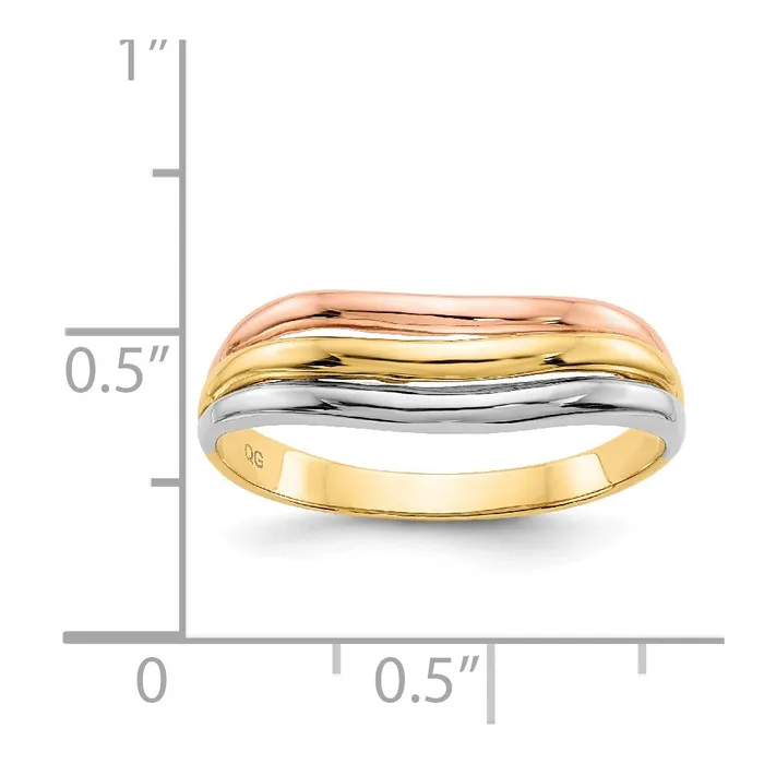 Rings Goldia 14k Tricolor Gold Open Fancy Ring