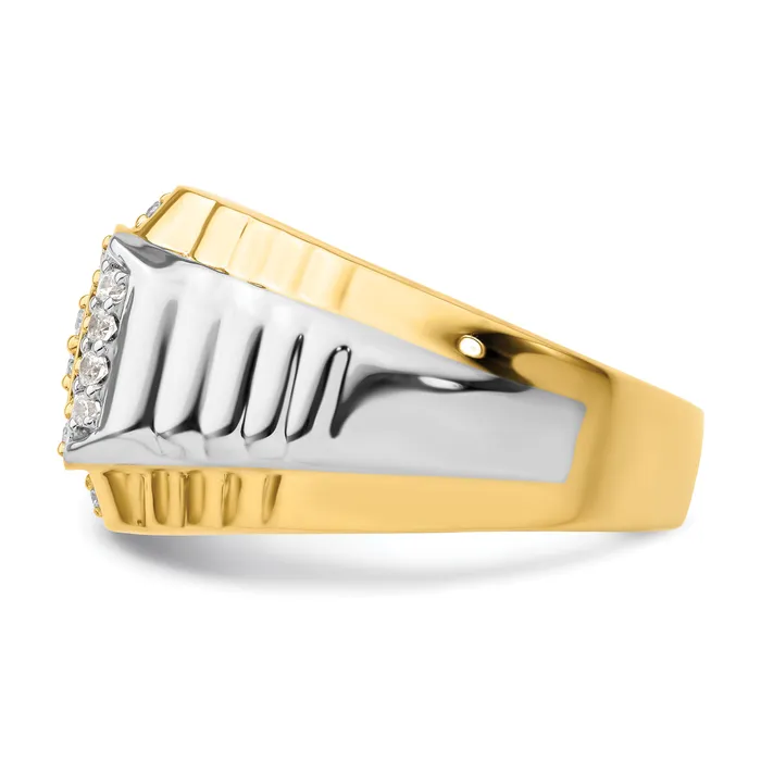 Rings Goldia 14k TwoTone 1 Ct Lab Grown Diamond VSSI G Mens Ring