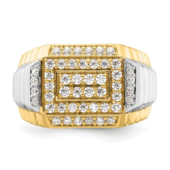 Rings Goldia 14k TwoTone 1 Ct Lab Grown Diamond VSSI G Mens Ring