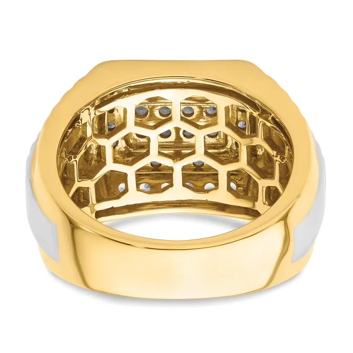 Rings Goldia 14k TwoTone 1 Ct Lab Grown Diamond VSSI G Mens Ring