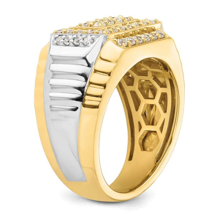 Rings Goldia 14k TwoTone 1 Ct Lab Grown Diamond VSSI G Mens Ring