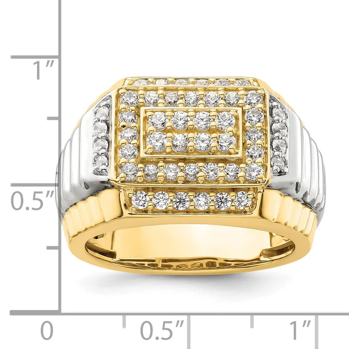 Rings Goldia 14k TwoTone 1 Ct Lab Grown Diamond VSSI G Mens Ring
