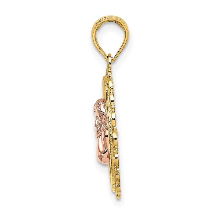 Rings Goldia 14k Twotone Gold wWhite Rhodium Cutout Angel Charm