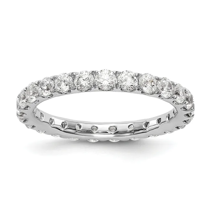 Rings Goldia 14k White Gold 1 12 Ct Lab Grown Diamond VSSI G Shared Prong Eternity Band Ring