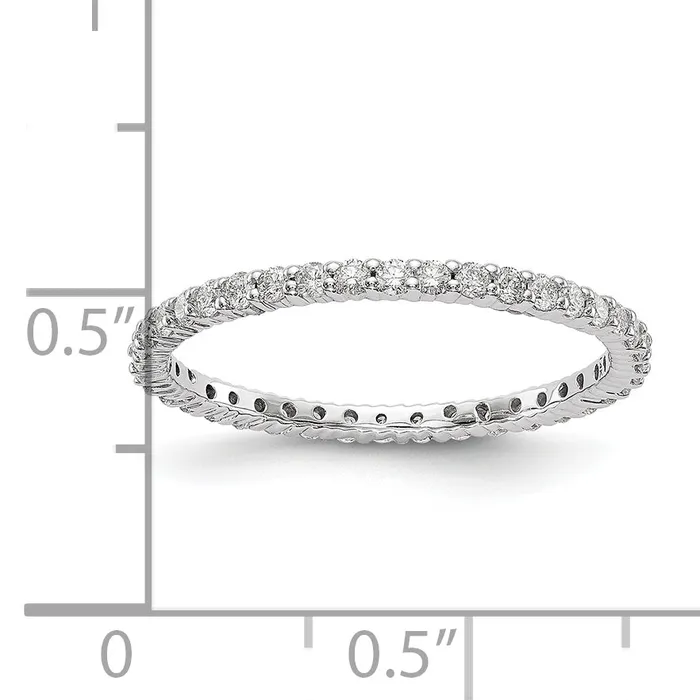 Rings Goldia 14k White Gold 12 Ct Lab Grown Diamond VSSI G Shared Prong Eternity Band Ring