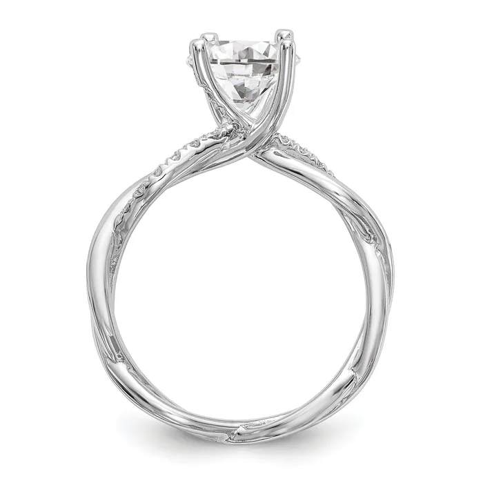 Rings Goldia 14k White Gold 14 Ct Lab Grown Diamond VSSI G 1 Ct Center Round Bypass Engagement Ring