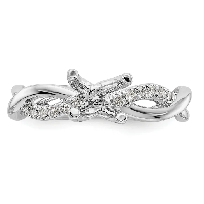 Rings Goldia 14k White Gold 14 Ct Lab Grown Diamond VSSI G 1 Ct Center Round Bypass Engagement Ring