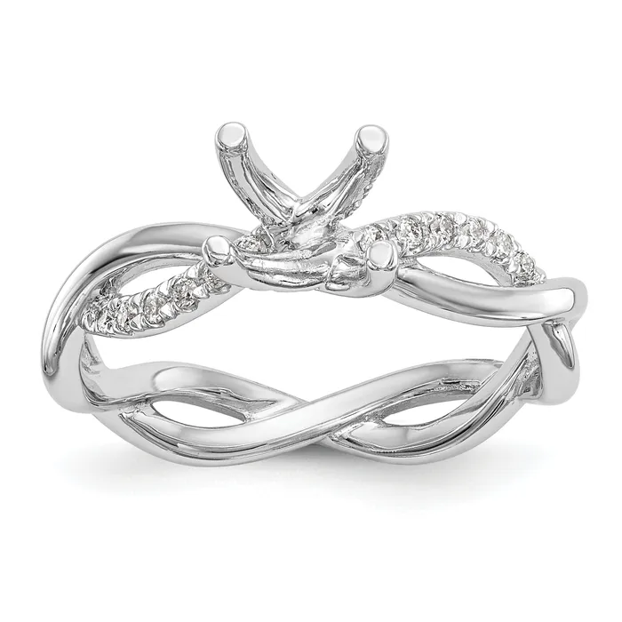 Rings Goldia 14k White Gold 14 Ct Lab Grown Diamond VSSI G 1 Ct Center Round Bypass Engagement Ring