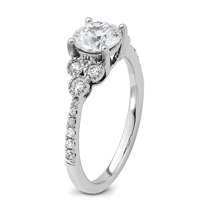 Rings Goldia 14k White Gold 15 Ct Lab Grown Diamond VSSI G 1 Ct Center Round Engagement Ring