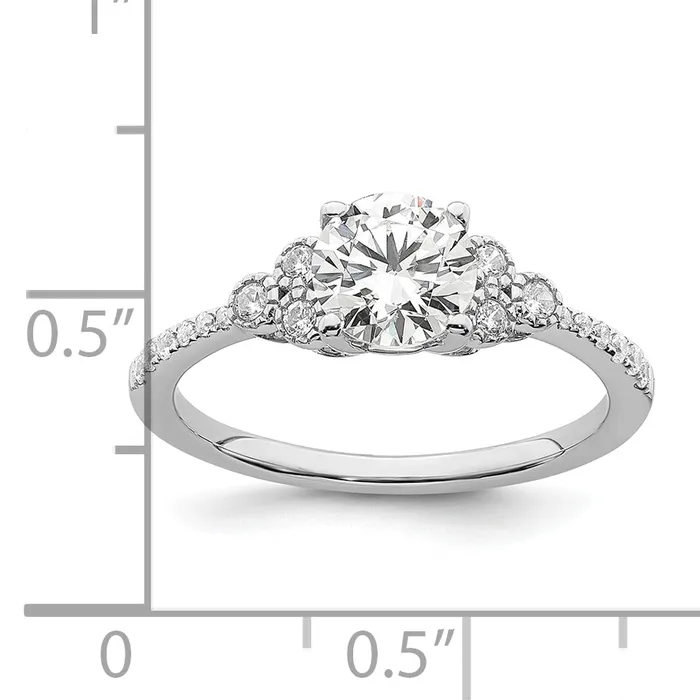 Rings Goldia 14k White Gold 15 Ct Lab Grown Diamond VSSI G 1 Ct Center Round Engagement Ring
