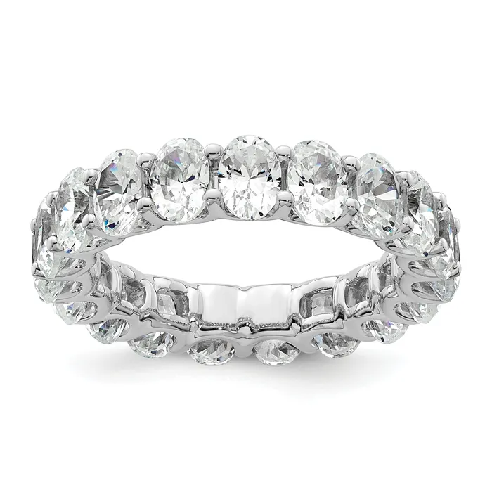Rings Goldia 14k White Gold 14KW Oval Lab Grown Diamond VSSI G Eternity Band Ring