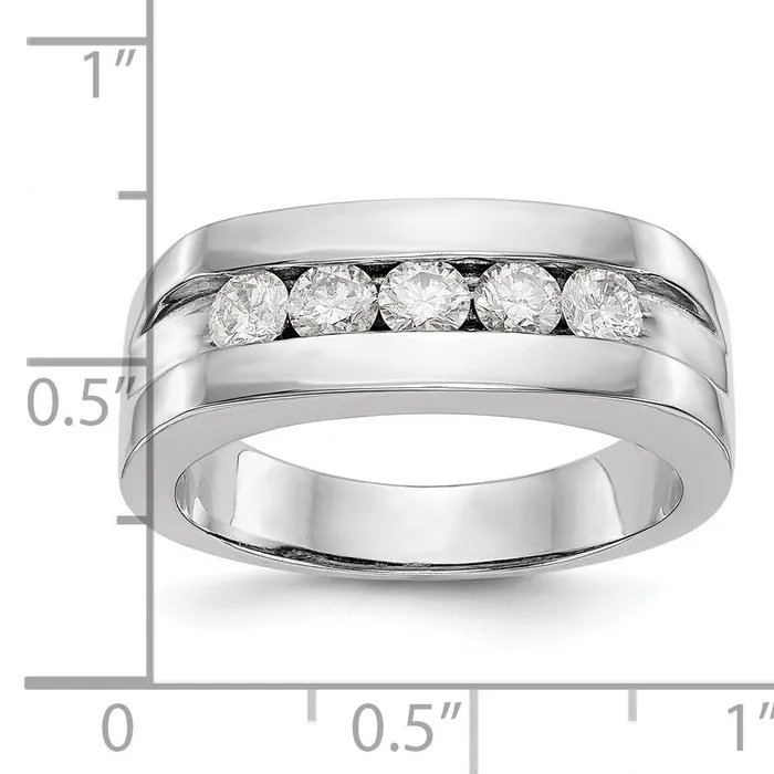 Rings Goldia 14k White Gold 34 Ct Lab Grown Diamond VSSI G Mens Band Ring