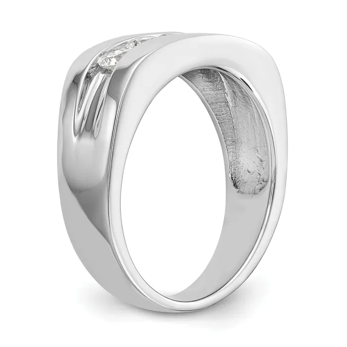 Rings Goldia 14k White Gold 34 Ct Lab Grown Diamond VSSI G Mens Band Ring