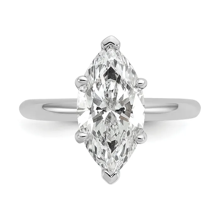Rings Goldia 14k White Gold 3 Ct Certified Lab Grown Diamond VSSI G Marquise Solitaire Engagement Ring