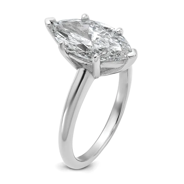 Rings Goldia 14k White Gold 3 Ct Certified Lab Grown Diamond VSSI G Marquise Solitaire Engagement Ring