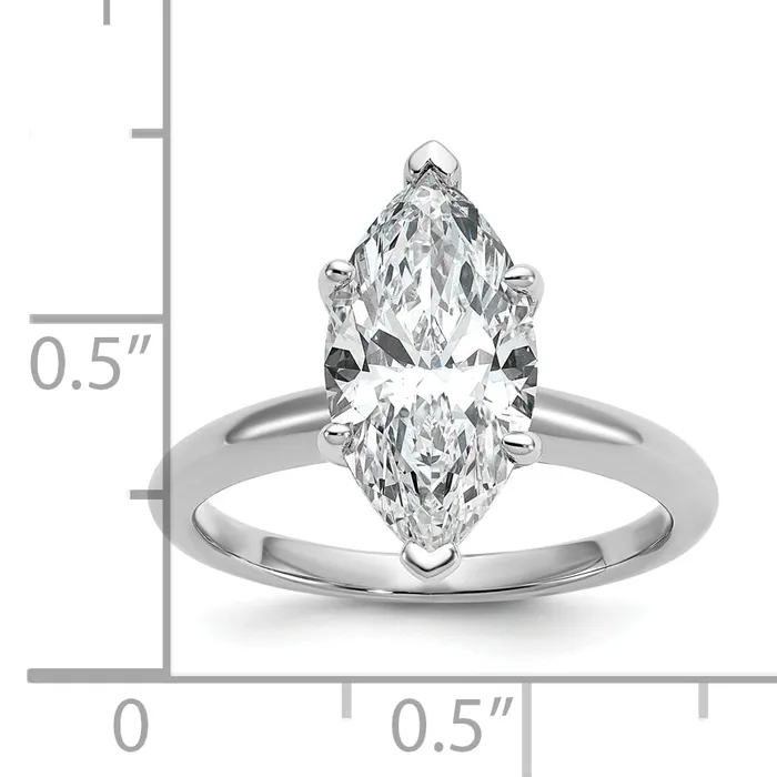 Rings Goldia 14k White Gold 3 Ct Certified Lab Grown Diamond VSSI G Marquise Solitaire Engagement Ring
