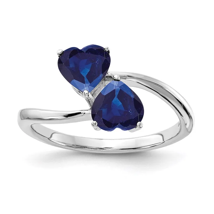 Rings Goldia 14k White Gold 5mm Heart Sapphire ring
