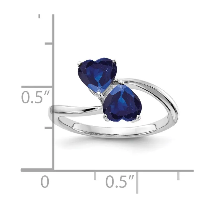 Rings Goldia 14k White Gold 5mm Heart Sapphire ring