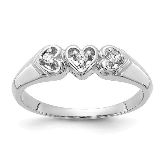 Rings Goldia 14k White Gold AA Diamond heart ring
