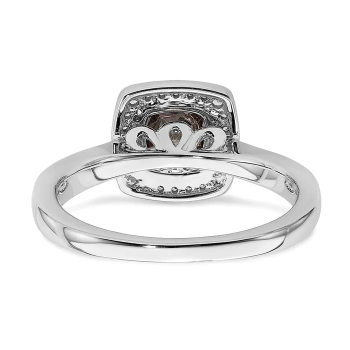 Rings Goldia 14k White Gold Mystic Fire Real Diamond Halo Engagement Ring