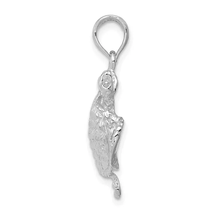 Rings Goldia 14k White Gold Solid Polished OpenBacked Turtle Pendant