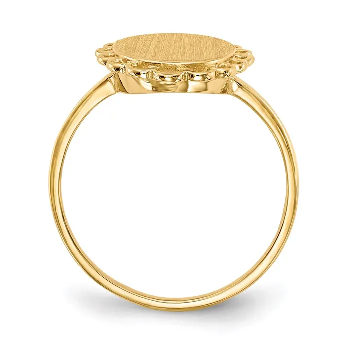 Rings Goldia 14K Yellow Gold 120x90mm Open Back Signet Ring