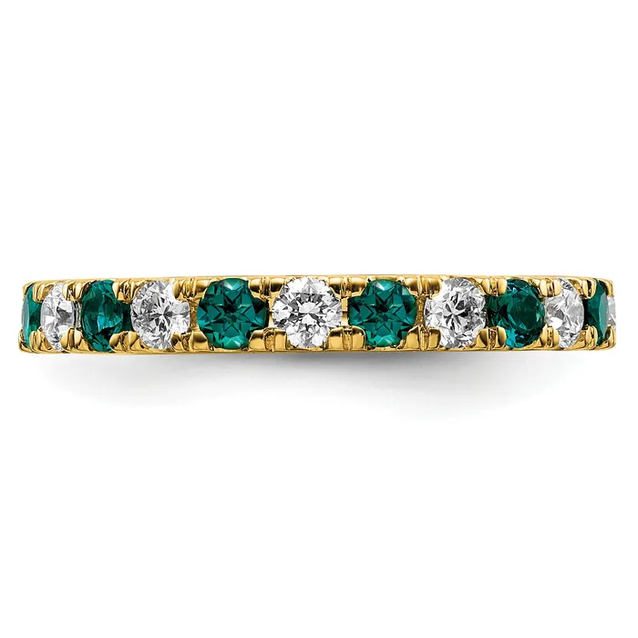 Rings Goldia 14k Yellow Gold 34 Ct Lab Grown Diamond VSSI G and Lab Created Alexandrite Eternity Band Ring