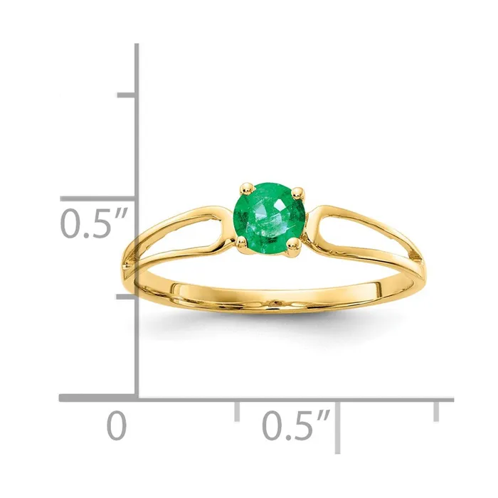 Rings Goldia 14K Yellow Gold 4mm Emerald ring