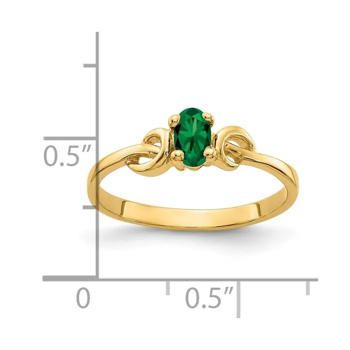 Rings Goldia 14K Yellow Gold 5x3mm Oval Mount St Helens ring