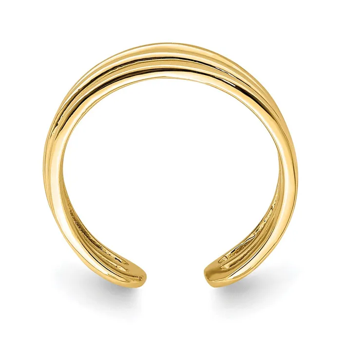 Rings Goldia 14k Yellow Gold Polished 3 Row Toe Ring