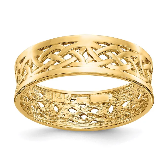 Rings Goldia 14K Yellow Gold Polished Celtic Knot Band