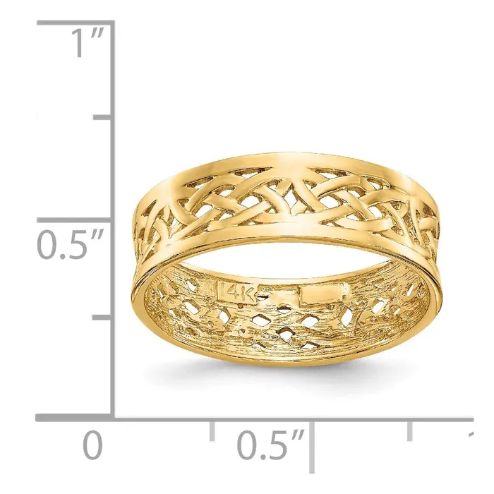 Rings Goldia 14K Yellow Gold Polished Celtic Knot Band