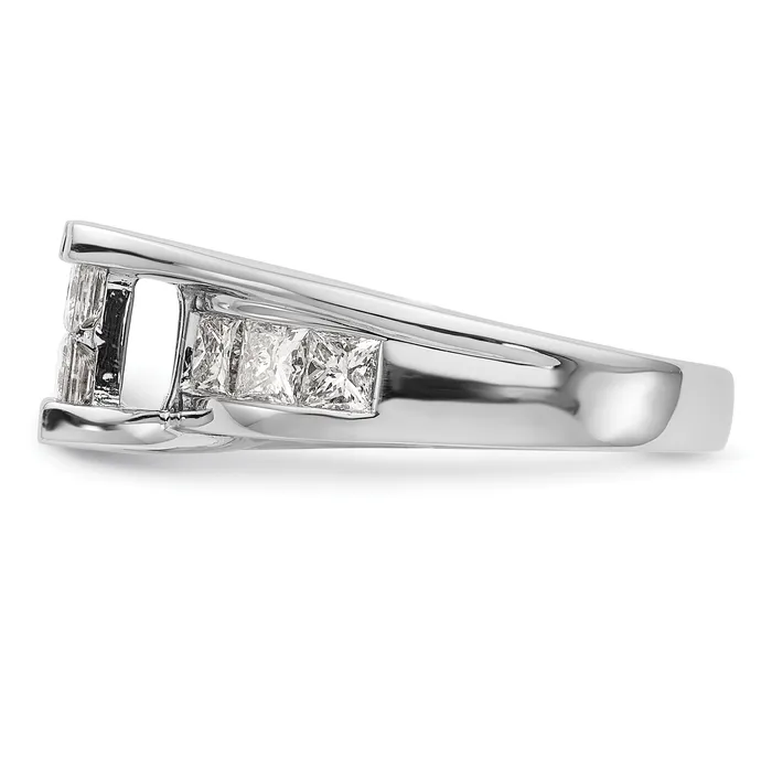 Rings Goldia 200ct CZ Solid Real 14K White Gold Complete Cluster Engagement Ring