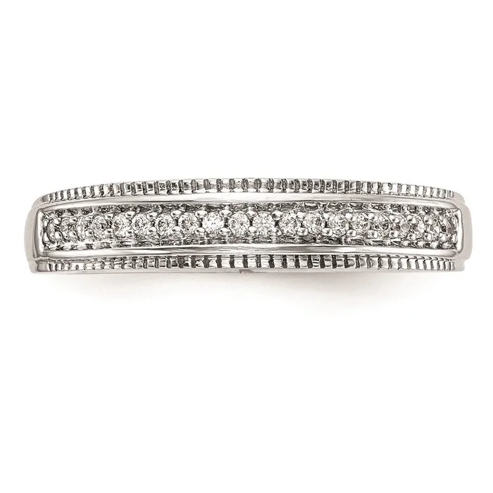 Rings Goldiacom 14K White Gold Complete Real Diamond Trio Ladies Wedding Band