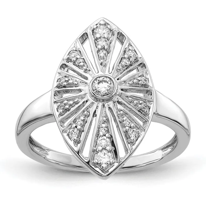 Rings Goldiacom 14k White Gold Real Diamond Vintage Ring