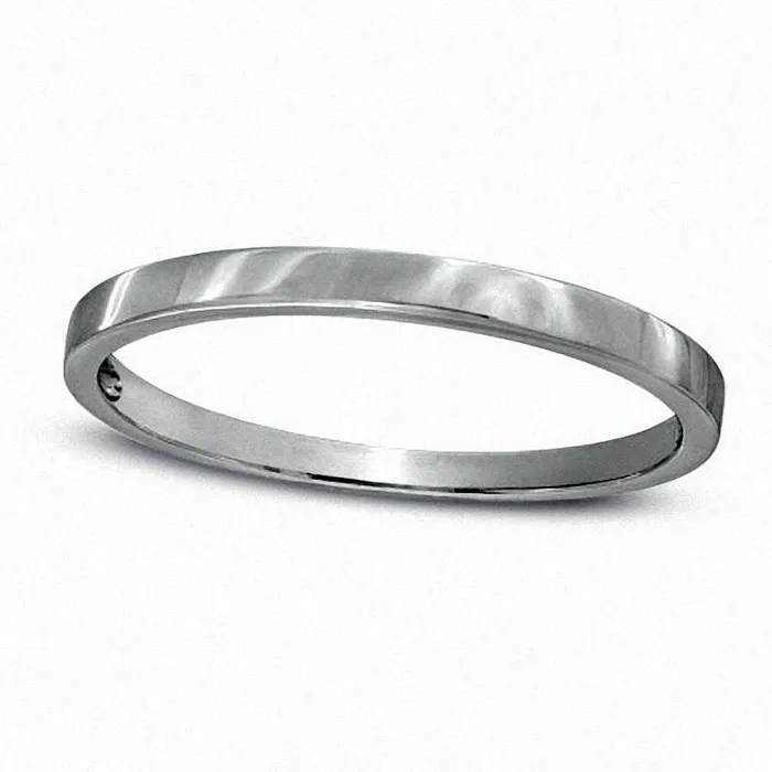 Rings Goldia Ladies 15mm Wedding Band in Solid 10K White Gold