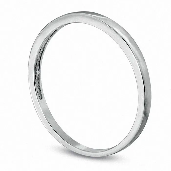 Rings Goldia Ladies 15mm Wedding Band in Solid 10K White Gold