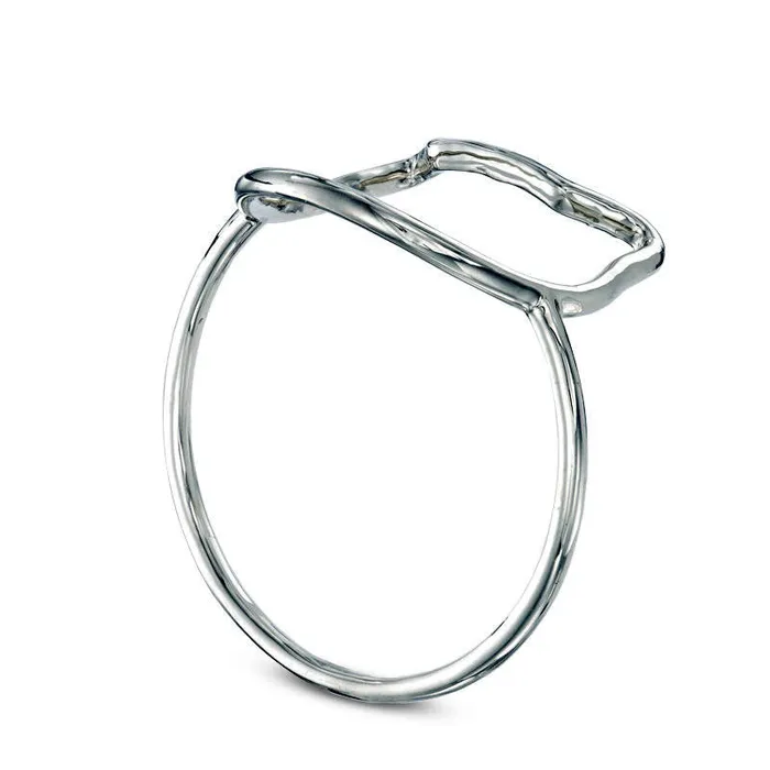 Rings Goldia Ladies Cat Outline Ring in Solid 10K White Gold Size 7