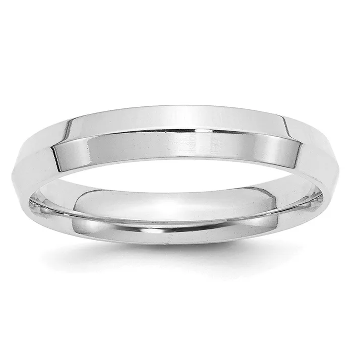 Rings Goldia Solid 10K White Gold 4mm Knife Edge Comfort Fit MensWomens Wedding Band Ring Size 13
