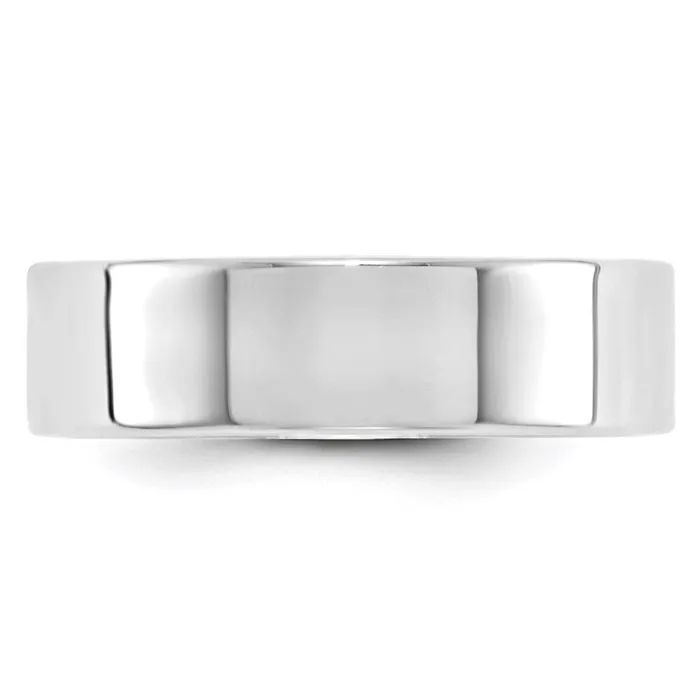Rings Goldia Solid 10K White Gold 6mm Light Weight Flat MensWomens Wedding Band Ring Size 12