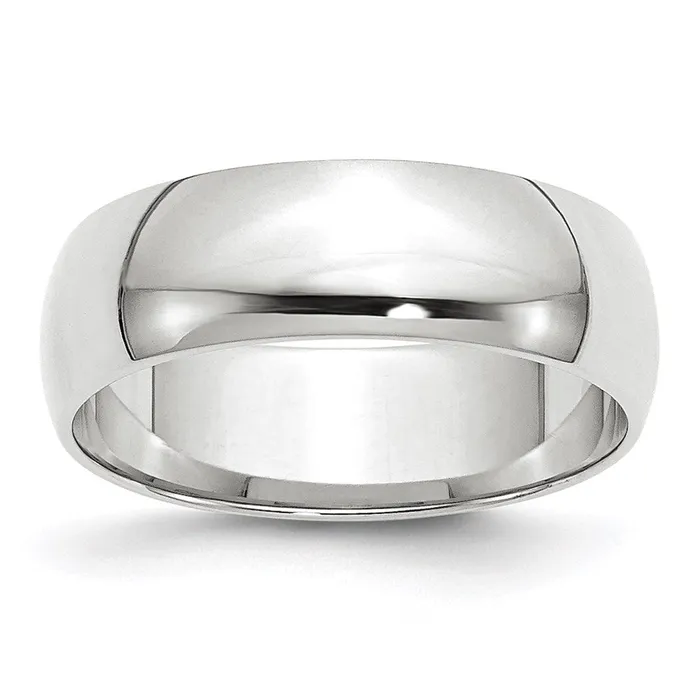 Rings Goldia Solid 10K White Gold 6mm Light Weight Half Round MensWomens Wedding Band Ring Size 10