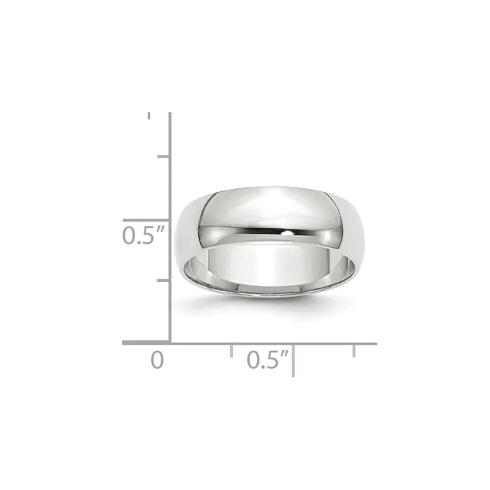 Rings Goldia Solid 10K White Gold 6mm Light Weight Half Round MensWomens Wedding Band Ring Size 10
