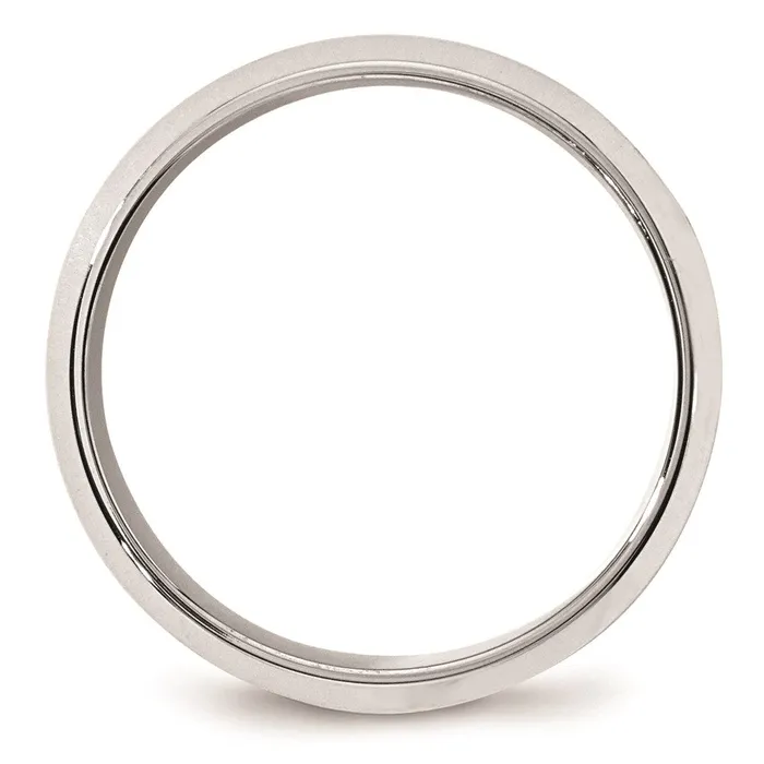 Rings Goldia Solid 10K White Gold 8mm Bevel Edge Comfort Fit MensWomens Wedding Band Ring Size 45